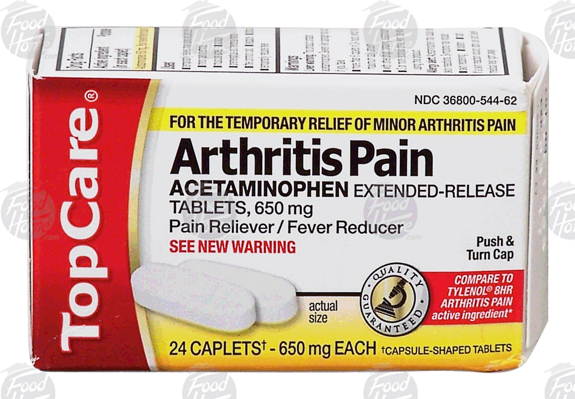 Top Care  arthritis pain, acetaminophen, extended release tablets, pain reliever/ fever reducer Full-Size Picture